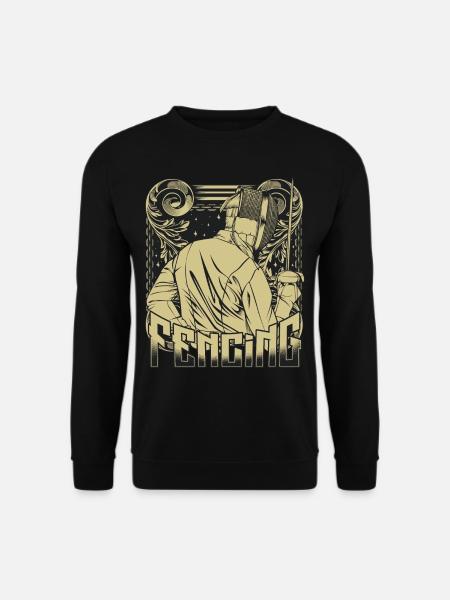 Vintage Retro Style Fechtsport Fechter Geschenk - Unisex Pullover - Schwarz