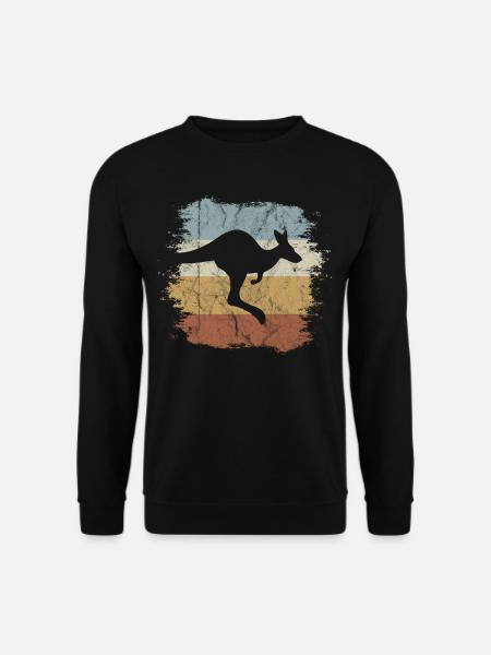 Casual Vintage Kangourou Jumping Casual - Sweat-shirt Unisexe - noir