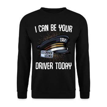 taxi - Sweat-shirt Unisexe - noir - Devant - Alina (178cm) & Michal (187cm)