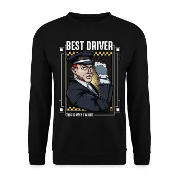 taxi - Sweat-shirt Unisexe - noir - Devant - Alina (178cm) & Michal (187cm)
