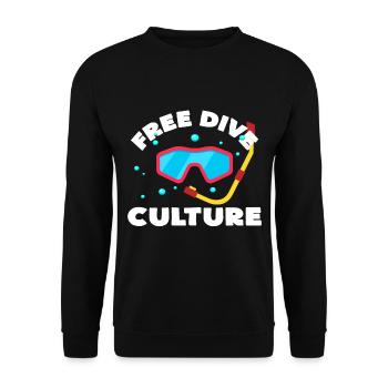 Freediving - Unisex Sweatshirt - black - Front - Alina (178cm) & Michal (187cm)