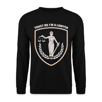 Trust me I'm a lawyer - lawyer gift - Unisex Sweatshirt - black - Front - Alina (178cm) & Michal (187cm)