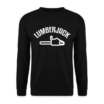 Lumberjack woodcutter forest - Unisex Sweatshirt - black - Front - Alina (178cm) & Michal (187cm)