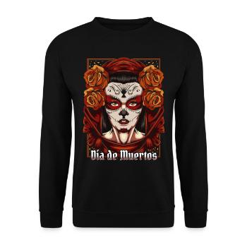 Day of the Dead - Unisex Sweatshirt - black - Front - Alina (178cm) & Michal (187cm)