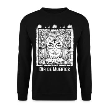 Day of the Dead - Unisex Sweatshirt - black - Front - Alina (178cm) & Michal (187cm)