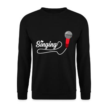 Singen - Unisex Pullover - Schwarz - Vorne - Alina (178cm) & Michal (187cm)