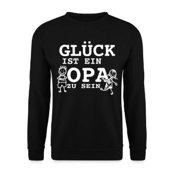 Le bonheur est un papy à être cadeau T-shirt - Sweat-shirt Unisexe - noir - Devant - Alina (178cm) & Michal (187cm)