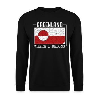Greenland - Unisex Sweatshirt - black - Front - Alina (178cm) & Michal (187cm)