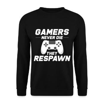 Gaming - Sweat-shirt Unisexe - noir - Devant - Alina (178cm) & Michal (187cm)