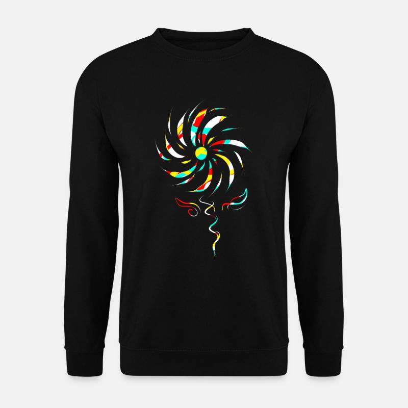 Fleur de vent colorée - Sweat-shirt Unisexe - noir