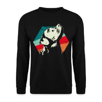 Labrador Retriever retro gift shirt - Unisex Sweatshirt - black - Front - Alina (178cm) & Michal (187cm)