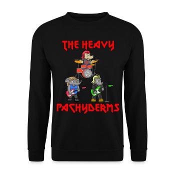 THE HEAVY PACHYDERMS - DICKHÄUTER SPIELEN METAL - Unisex Pullover - Schwarz - Vorne - Alina (178cm) & Michal (187cm)
