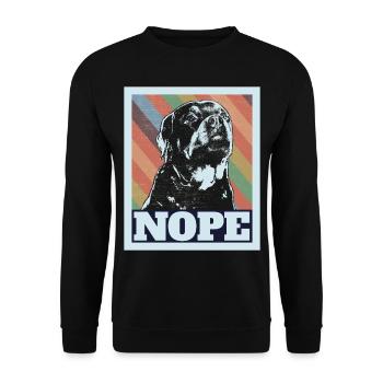 Rottweiler retro gift shirt - Unisex Sweatshirt - black - Front - Alina (178cm) & Michal (187cm)