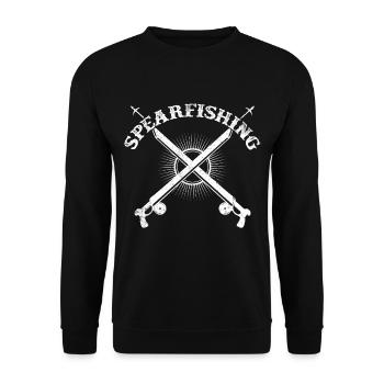 spearfishing - Unisex Sweatshirt - black - Front - Alina (178cm) & Michal (187cm)