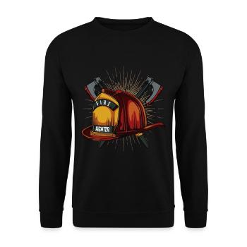 fire Department - Unisex Sweatshirt - black - Front - Alina (178cm) & Michal (187cm)