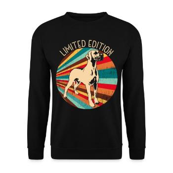 Chemise cadeau rétro Great Dane - Sweat-shirt Unisexe - noir - Devant - Alina (178cm) & Michal (187cm)