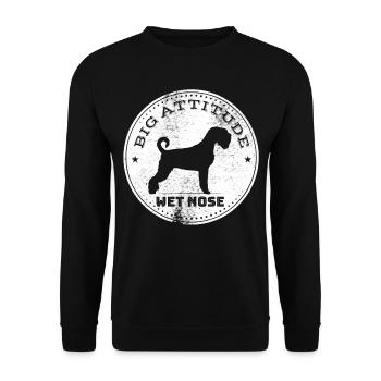 Chemise cadeau rétro Schnauzer miniature - Sweat-shirt Unisexe - noir - Devant - Alina (178cm) & Michal (187cm)