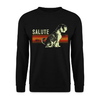 Miniature Schnauzer retro gift shirt - Unisex Sweatshirt - black - Front - Alina (178cm) & Michal (187cm)