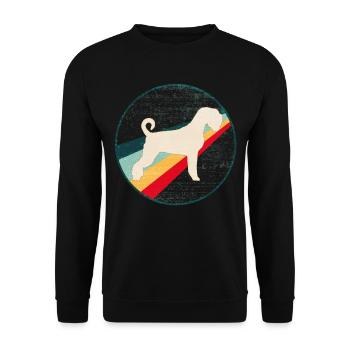Chemise cadeau rétro Schnauzer miniature - Sweat-shirt Unisexe - noir - Devant - Alina (178cm) & Michal (187cm)