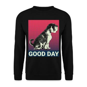 Chemise cadeau rétro Schnauzer miniature - Sweat-shirt Unisexe - noir - Devant - Alina (178cm) & Michal (187cm)