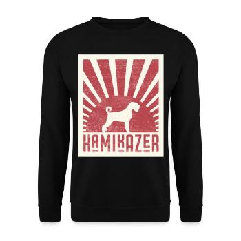 Chemise cadeau rétro Schnauzer miniature - Sweat-shirt Unisexe - noir - Devant - Alina (178cm) & Michal (187cm)