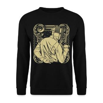 clôture - Sweat-shirt Unisexe - noir - Devant - Alina (178cm) & Michal (187cm)