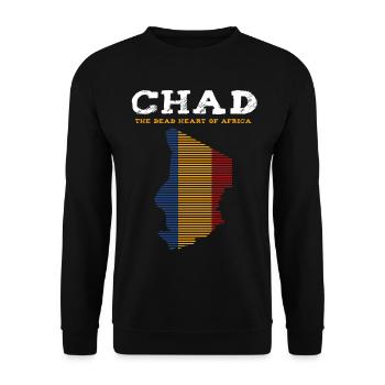 Tschad - Unisex Pullover - Schwarz - Vorne - Alina (178cm) & Michal (187cm)