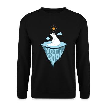 Ours polaire cadeau de t-shirt de la crème glacée environnementale ours d'amour Polar Bears - Sweat-shirt Unisexe - noir - Devant - Alina (178cm) & Michal (187cm)