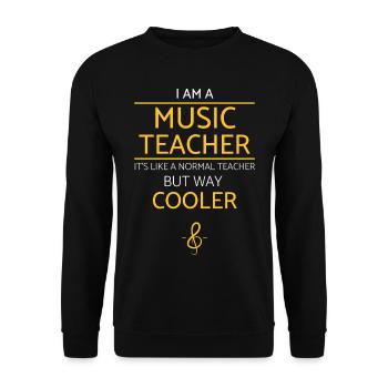 Music Teacher Appreciation Geschenkidee Ruhestand - Unisex Pullover - Schwarz - Vorne - Alina (178cm) & Michal (187cm)