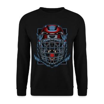 Hockey Wolf Wolves Wolfpack Ice Hockey Predator - Unisex Sweatshirt - black - Front - Alina (178cm) & Michal (187cm)