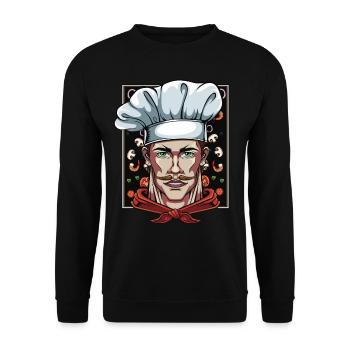 Küchenchef Chefkoch Chef Köche Restaurant Kochen - Unisex Pullover - Schwarz - Vorne - Alina (178cm) & Michal (187cm)