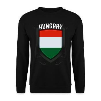 Hungary - Unisex Sweatshirt - black - Front - Alina (178cm) & Michal (187cm)