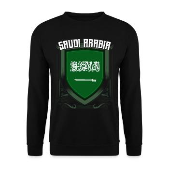Saudi Arabia - Unisex Sweatshirt - black - Front - Alina (178cm) & Michal (187cm)