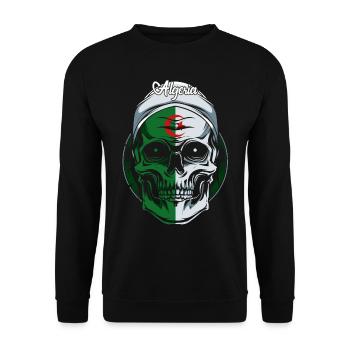 Algeria - Unisex Sweatshirt - black - Front - Alina (178cm) & Michal (187cm)