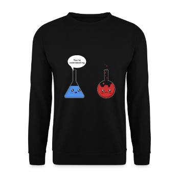 Vous êtes la science sur-réagissant T-shirt Science Shirt - Sweat-shirt Unisexe - noir - Devant - Alina (178cm) & Michal (187cm)