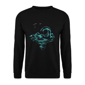 Onde - Sweat-shirt Unisexe - noir - Devant - Alina (178cm) & Michal (187cm)