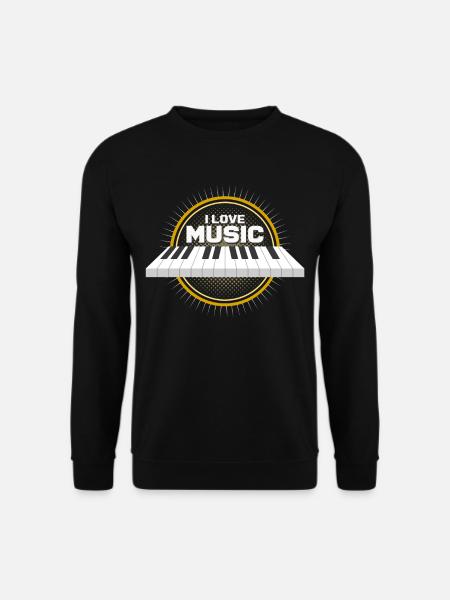 piano - Sweat-shirt Unisexe - noir