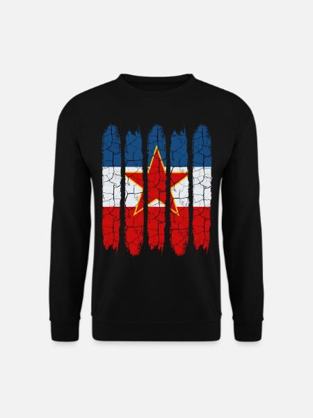 Trendy Jugoslawien Cool Nationalfarben Geschenk - Unisex Pullover - Schwarz