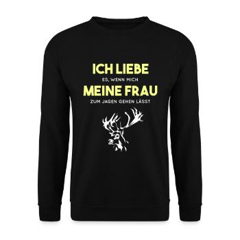 Hunter - Unisex Sweatshirt - black - Front - Alina (178cm) & Michal (187cm)