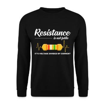 electrician - Unisex Sweatshirt - black - Front - Alina (178cm) & Michal (187cm)