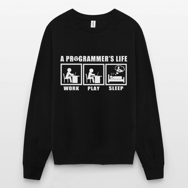 Das Leben eines Programmierers Spruch Geschenkidee Unisex Pullover