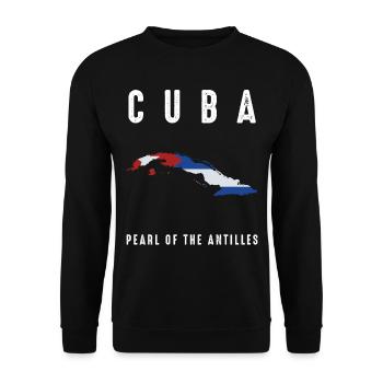 Cuba - Unisex Sweatshirt - black - Front - Alina (178cm) & Michal (187cm)