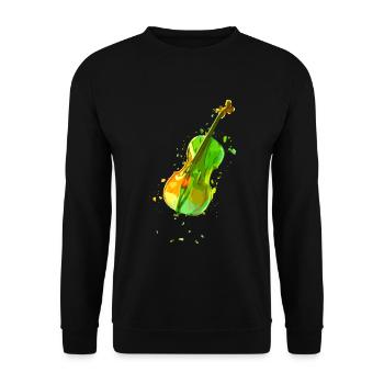 Cellist Geschenkidee Cellospieler Art.-Nr. - Unisex Pullover - Schwarz - Vorne - Alina (178cm) & Michal (187cm)