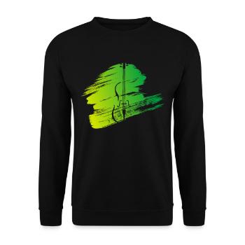 Cellist Geschenkidee Cellospieler Art.-Nr. - Unisex Pullover - Schwarz - Vorne - Alina (178cm) & Michal (187cm)