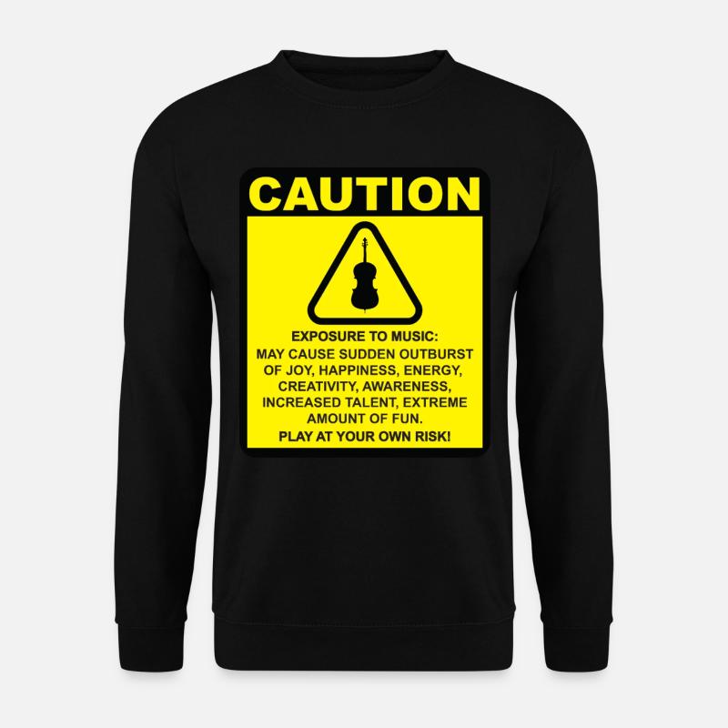 Attention Cello Cellist Idea Gift Cello Player - Sweat-shirt Unisexe - noir