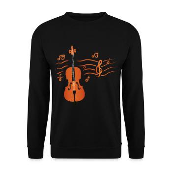 Die Cello Cellist Geschenkidee Cello Player Art - Unisex Pullover - Schwarz - Vorne - Alina (178cm) & Michal (187cm)