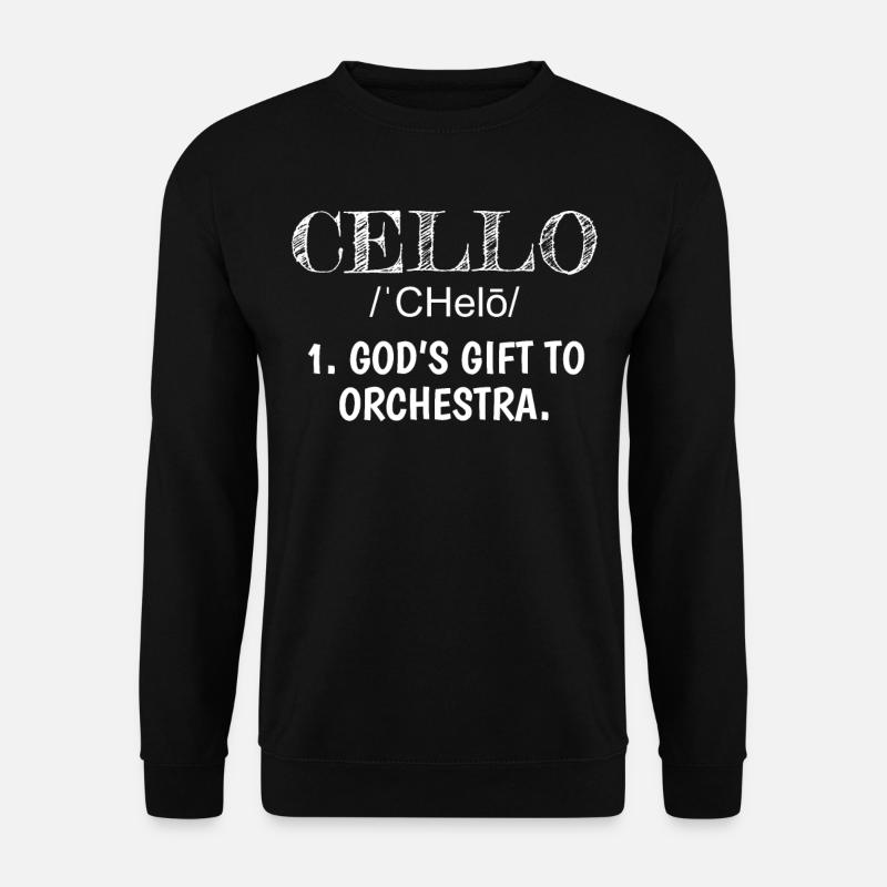 Definition von Cello Cellist Geschenkidee Cello Player - Unisex Pullover - Schwarz