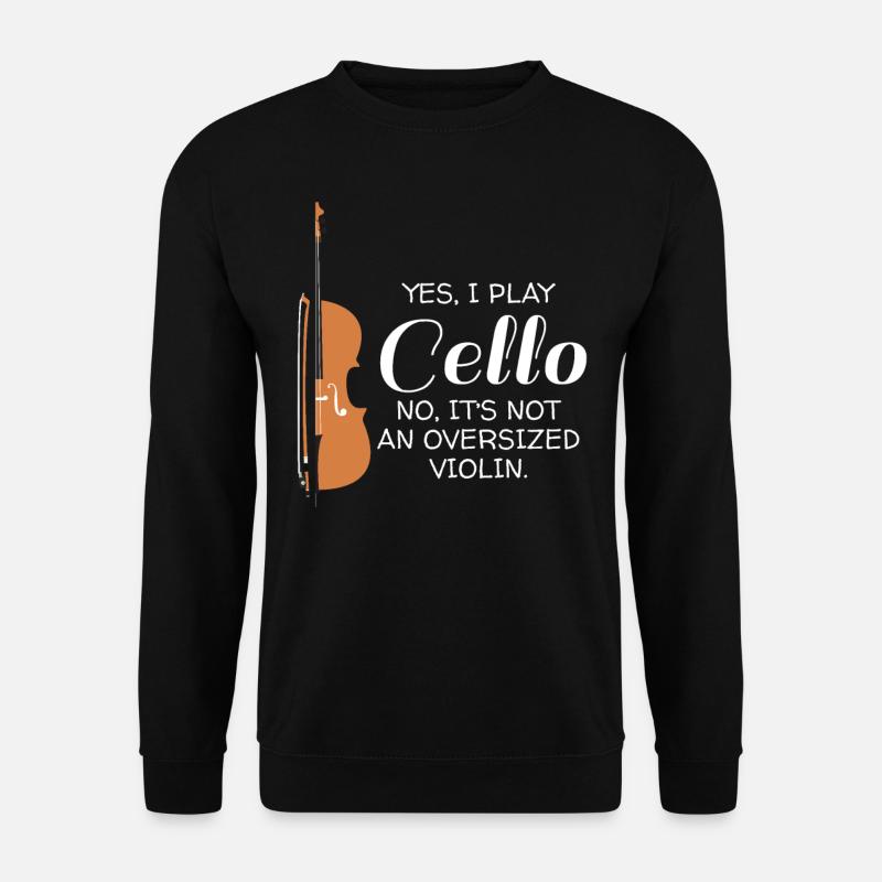 No Oversized Violin Cellist Gift Cello Player - Unisex Sweatshirt - black
