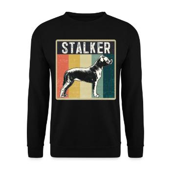 American Staffordshire Terrier retro gift - Unisex Sweatshirt - black - Front - Alina (178cm) & Michal (187cm)