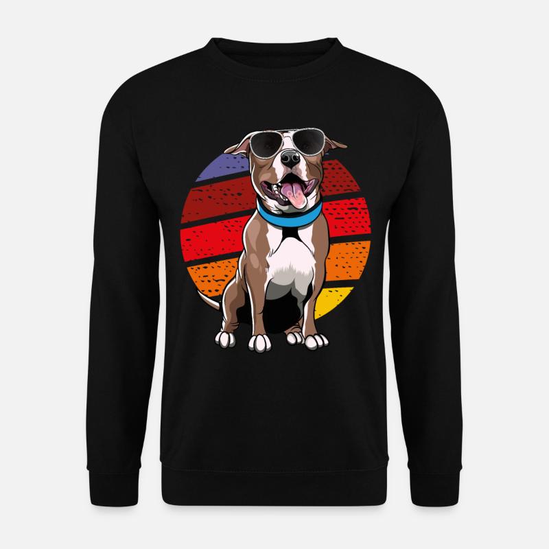 American Staffordshire Terrier retro Geschenk - Unisex Pullover - Schwarz